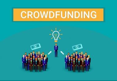 promote kickstarter,  gofundme,  indiegogo or any crowdfunding campaign