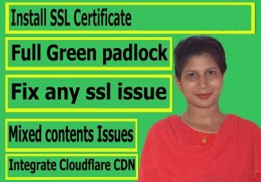 I'll Migrate Http To Https,  Install Ssl Certificate,  Setup Cloudflar CDN