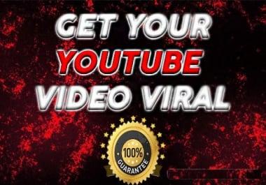 Unlimited YouTube Promotion Organic SEO for more video watchs get 100 Percent Results