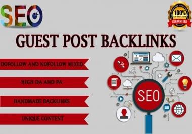 Create 10 guest post backlinks on High DA PA