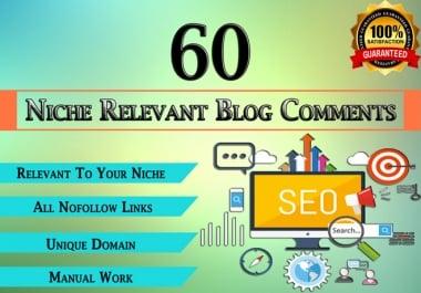 Create 60 Niche Related Blog Comments Backlinks