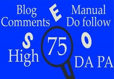 SKY UP YOUR WEBSITE WITH MY 75 DOFOLLOW MANUAL BACKLINKS IN HIGH P/A D/A AGED WEBSITES