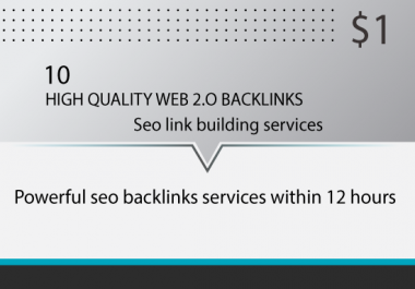 10 Powerful Web 2.0 Backlinks within 12 hours