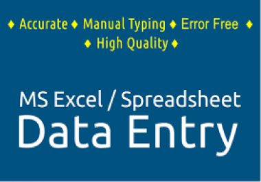 Data entry and freelancing and editing content job done by me with perfection