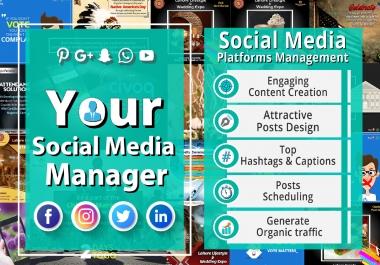 I will be your social media manager and personal assistant