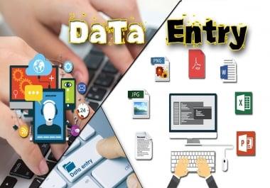 DATA ENTRY MS-Word MS-Excel MS-PowerPoint TYPING PDF TO ANY DOC.