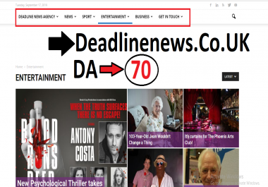 I will publish a article google news approved site on deadlinenews. co. uk DA70