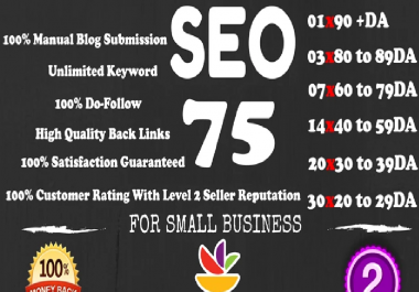 I will 75 unique dofollow backlinks da 20 to 90 plus