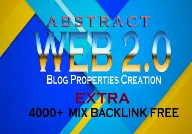 i will provide you High DA Manually created 5 web 2.0 blog with extra 4000+ tire 2 backlink