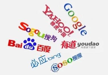 Submit your site url to 5 top Chinese search engines,  China seo