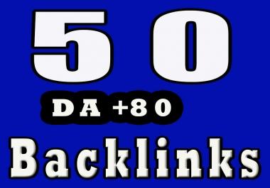 50 Manual SEO permanent Backlinks from High DA 80+ sites to get Google Ranking no1