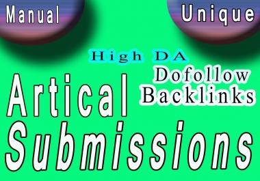 I Will Do 30 Article Submissions with 60 backlinks from high DA sites
