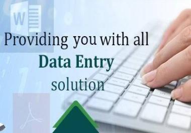 I have Good knowledge of data entry