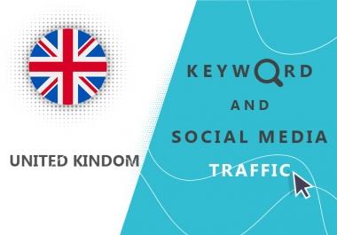 Send UK Organic Keyword And Social Media Traffic
