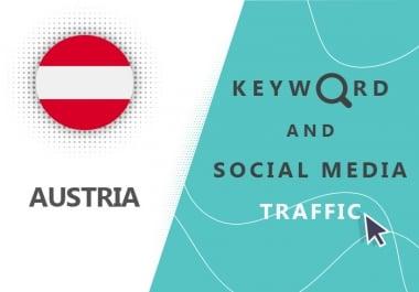 Send Austria Organic Keyword And Social Media Traffic