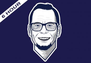 design minimalist flat line vector avatar