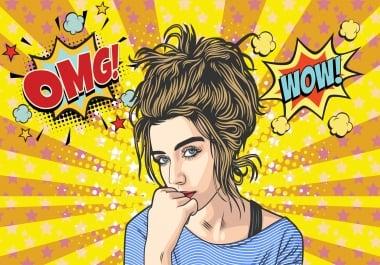 Draw A Professional Pop Art Portrait From Your Photos