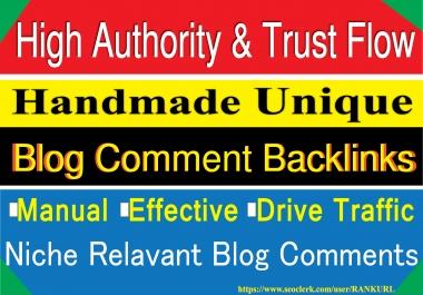 20 SEO Blog Comment- Niche Relevant or your business type Blog Comments Backlinks Manually