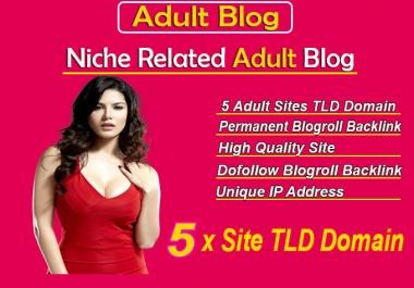 give link 5 site adult tld blogroll permanent