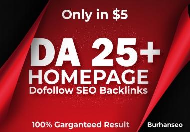 I will 20 permanent PBN homepage da 25plus dofollow backlink