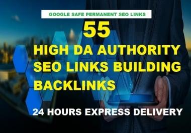 Build 55 High DA Authority SEO Backlinks
