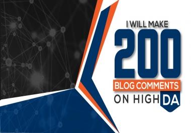 i Make a 200 High DA Blog Comments and High Quality backlinks