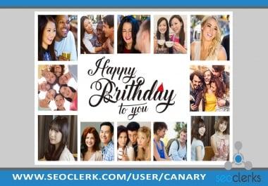 I will create photo collage gift for birthday,  anniversary,  Christmas etc