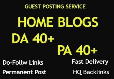 i will do guest post in DA 40 Home Improvement Blog