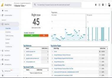 Google Analytics Setup in the website