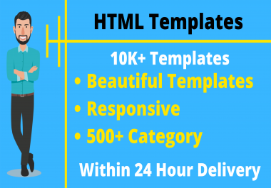 Unlimited Responsive HTML Premium Site Templates 500+ Category