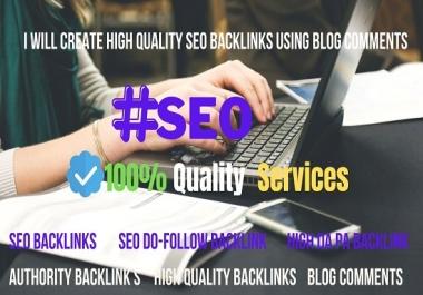 I will create 20 DA 30+ do-follow SEO backlinks manually