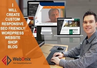 I will create,  build wordpress website from scratch