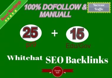 I Will Manually Create 25 pr9 and 15 EDU/GOV Dofollow profile Backlinks Service