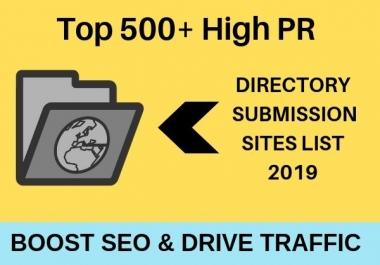 500+ Directory Submission in 2 days