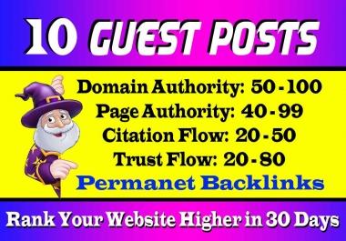 10 HQ Guest Posts to Increase SEO Ranking