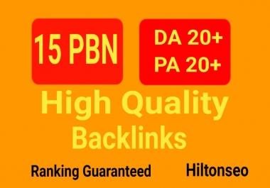 Build 15 High DA PA Home page PBN Backlinks Do-Follow Quality links