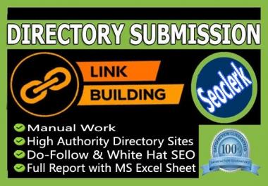 i will create 30 Dofollow Directory Submissions with SEO Backlinks