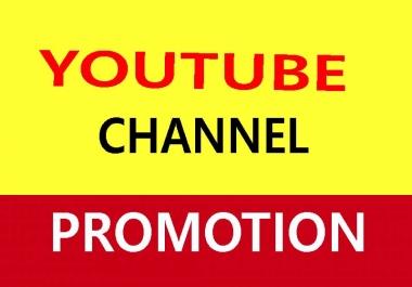 YouTube Chanel promotion vai High Quality Active audience
