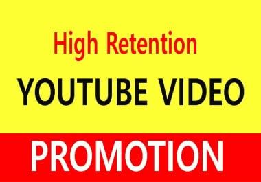 High Quality or Target country YouTube video promotion
