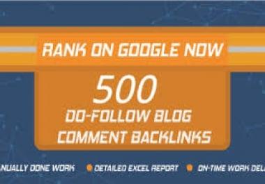 I can make 500 niche revelent blog comment.