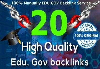 I will provide 20 EDU/GOV backlinks and 65 blog comment