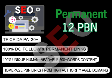 2020Make 12 High PA DA TF CF HomePage PBN Backlinks