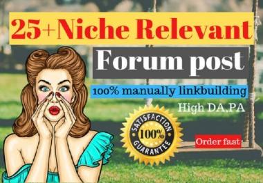 I will post 25 high quality forum posts on your forum