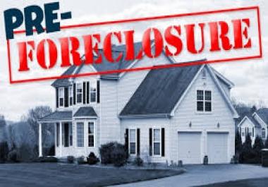 I will provide pre foreclosure and auction leads for real estate