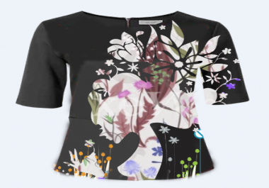 i will design custom T-shirt in 5 hr