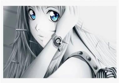 I will draw beautiful illustrations with style like anime