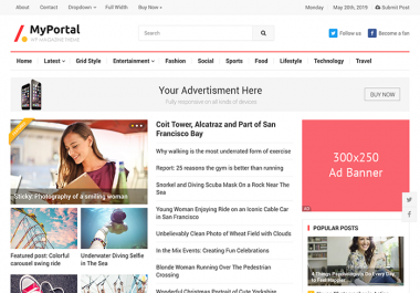 MyPortal Magazine WordPress Theme by HappyThemes
