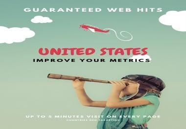 500 US traffic to your Website Improve your SEO metrics