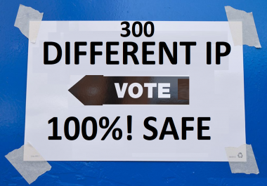 Speed Fast 300 Different USA Ip Online Contest poll Votes