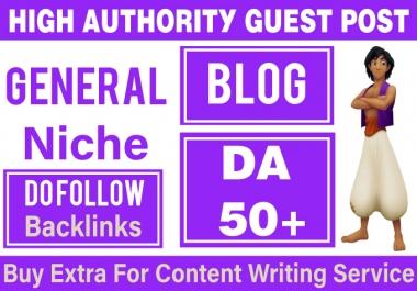 Provide Guest Post on DA 50+ General Blog